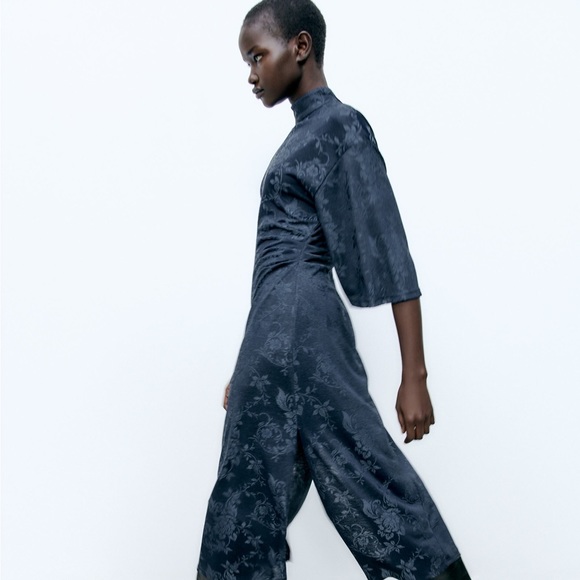 Zara JACQUARD KIMONO DRESS - Picture 2 of 14